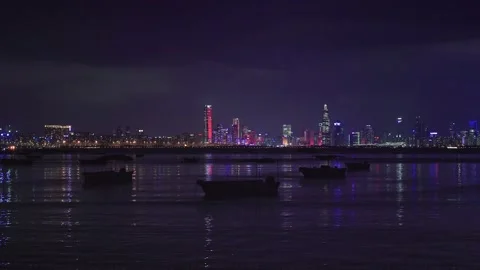 The border between Hong Kong and Shenzhen Stock Footage 200000359