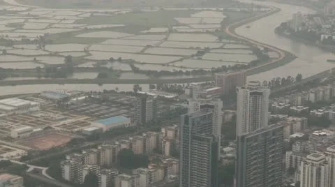 The border between Shenzhen and Hong Kong Video stock 10861493