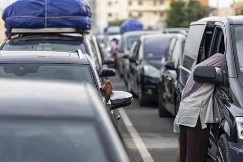 Border between Spain and Morocco closed in Melilla due to attempts by migrants t Stock Photos