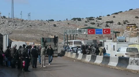 A Border Between Syria And Turkey "Bab Alhawa" Vidéo 66864869