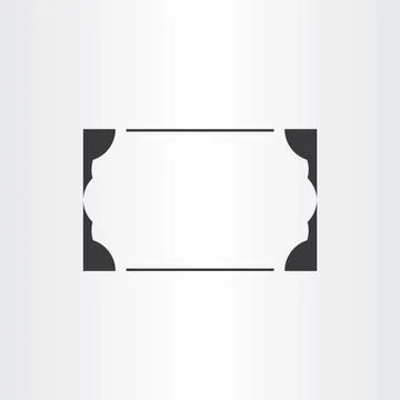 Border black frame vector element empty background 스톡 일러스트
