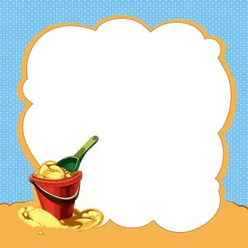 Border with bucket Stock Illustration