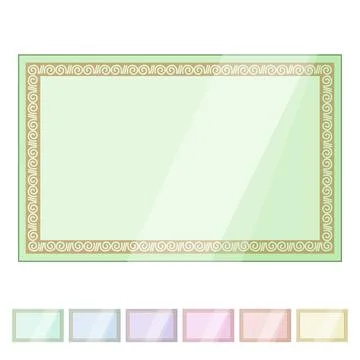 Border certificate cartoon vector graphic Stock Illustration