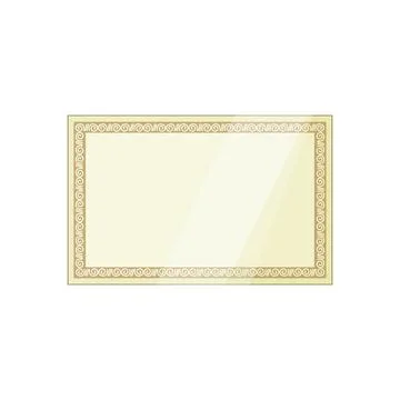 Border certificate cartoon vector illustration Stock Illustration