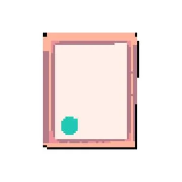 Border certificate pixel art vector illustration Stock Illustration