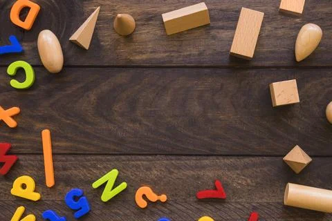 Border from characters geometric figures. High quality photo border from c... Stock Photos