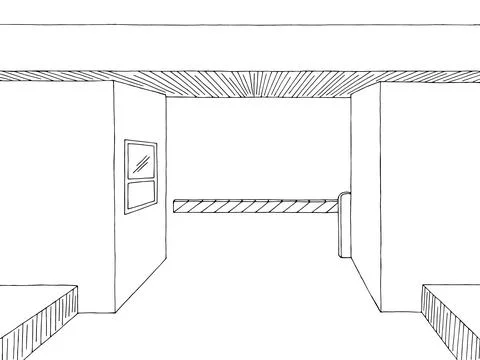 Border check point graphic black white sketch illustration vector Stock Illustration