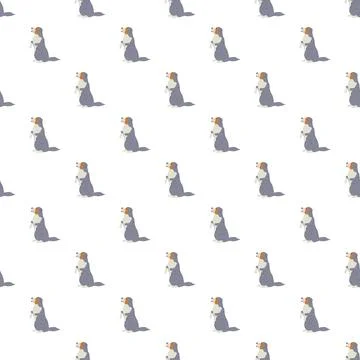 Border collie dog pattern creating a seamless background 스톡 일러스트