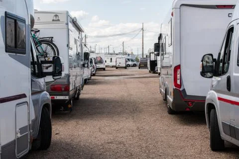 Border control between Spain and Portugal becuase of the COVID19. Stock Photos