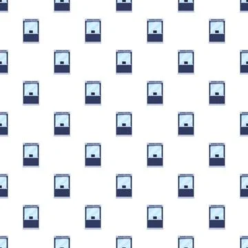 Border control checkpoint security booths seamless pattern Illustrazione stock