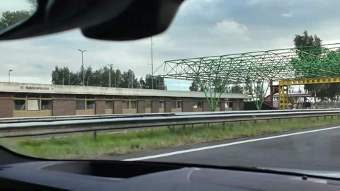 Border Control German Border Bad Nieuweschans Autobahn Stock Footage 344963543