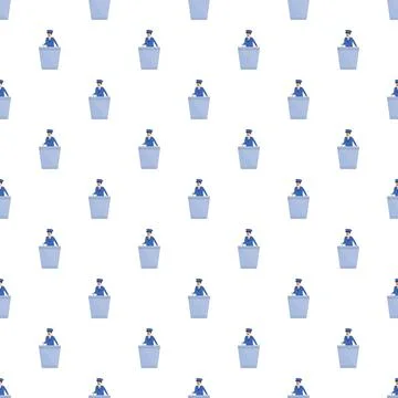 Border control officer uniform booth pattern background イラスト素材