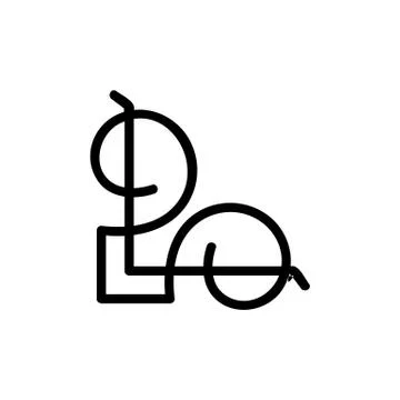 Border corner frame is the vector icon. Isolated contour symbol illustration Stock Illustration
