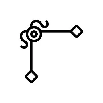 Border corner frame is the vector icon. Isolated contour symbol illustration Stock Illustration