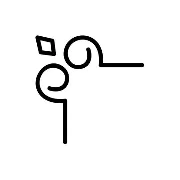 Border corner frame is the vector icon. Isolated contour symbol illustration Stock Illustration