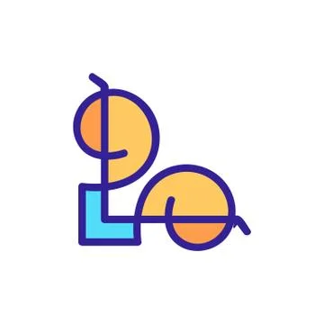 Border corner frame is the vector icon. Isolated contour symbol illustration Stock Illustration