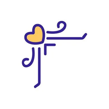 Border corner frame is the vector icon. Isolated contour symbol illustration Stock Illustration