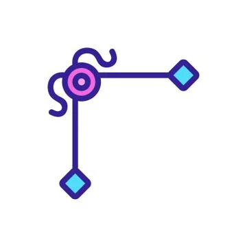 Border corner frame is the vector icon. Isolated contour symbol illustration Stock Illustration