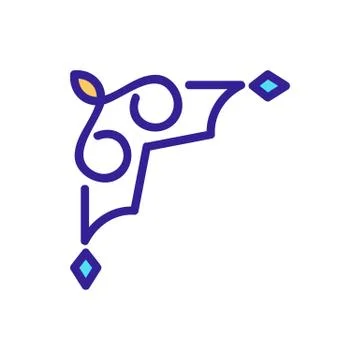 Border corner frame is the vector icon. Isolated contour symbol illustration Illustrazione stock