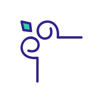 Border corner frame is the vector icon. Isolated contour symbol illustration Stock Illustration