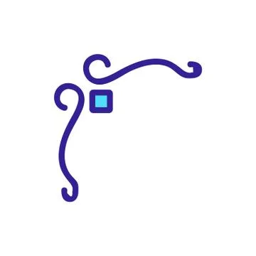 Border corner frame is the vector icon. Isolated contour symbol illustration イラスト素材