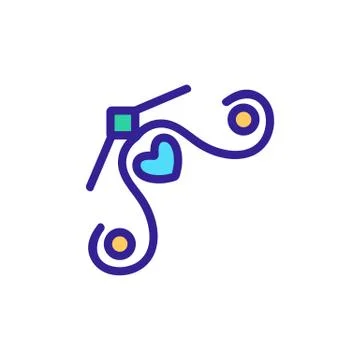 Border corner frame is the vector icon. Isolated contour symbol illustration Stock Illustration