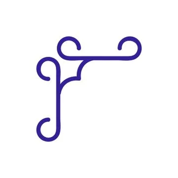 Border corner frame is the vector icon. Isolated contour symbol illustration Illustrazione stock