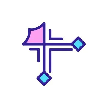 Border corner frame is the vector icon. Isolated contour symbol illustration Stock Illustration