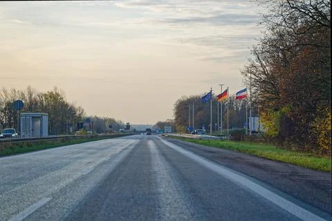 Border Crossing Padborg Denmark Germany Near Flensburg Stock Photos