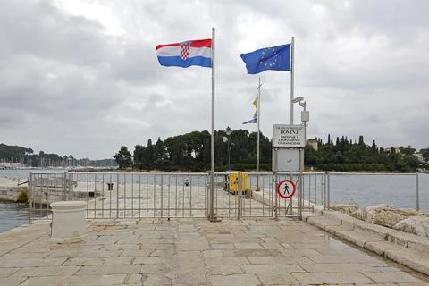 Border crossing Rovinj Stock Photos