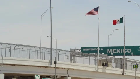 Border Crossing US - Mexico Stock Footage 96170399