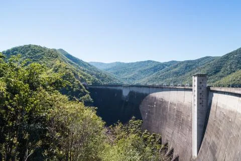 Border of dam Stock Photos