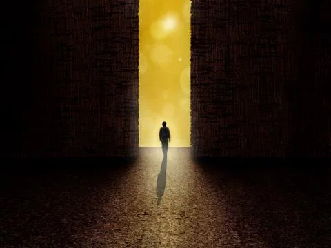 Border of darkness and light Stock Photos
