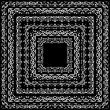 Border decoration elements patterns イラスト素材