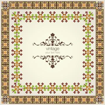 Border design elements Stock Illustration