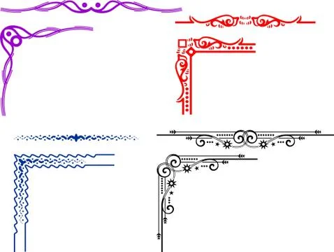 Border design Laser cut cnc panel design for metal, wooden room divider. Stock Illustration