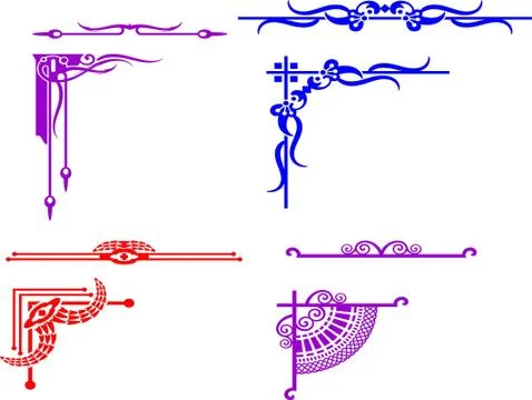 Border design Laser cut cnc panel design for metal, wooden room divider. Stock Illustration