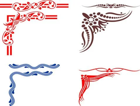 Border design Laser cut cnc panel design for metal, wooden room divider. Illustrazione stock