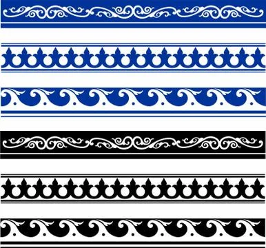 Border design Laser cut cnc panel design for metal, wooden room divider. Stock Illustration