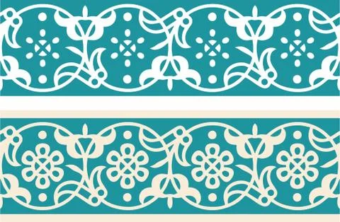 Border design Laser cut cnc panel design for metal, wooden room divider. Stock Illustration