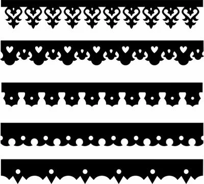 Border design Laser cut cnc panel design for metal, wooden room divider. Stock Illustration