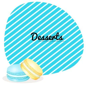 Border design with macaron Illustrazione stock