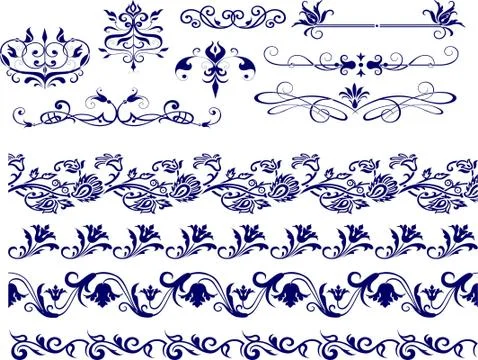 Border design or divider Laser cut cnc panel design for metal Stock Illustration