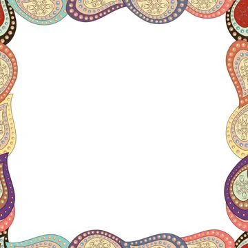 Border design is pattern in doodles art style. Seamless. Decoration pattern styl Stock Illustration
