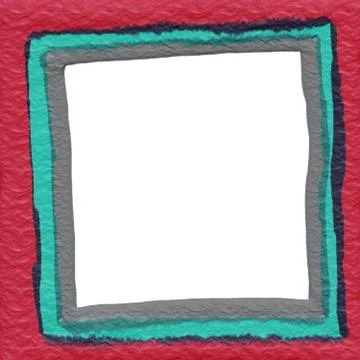 Border design with red and blue Stock Illustration