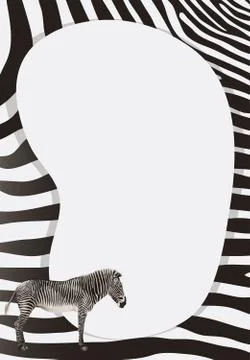 Border design with zebra skin pattern Stock Illustration