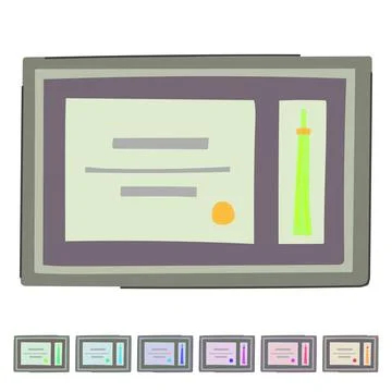 Border diploma vector cartoon graphic Stock Illustration
