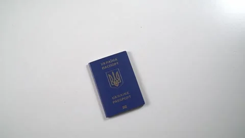Border Document Check: Ukrainian Citizen's Passport Inspection Видео 242520276