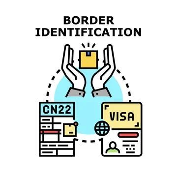 Border document requiring identification for international shipping and tra.. Stock Illustration