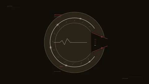 Border Entry Analysis HUD Display Seamless Loop Stock Footage 342213787